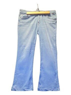 Mavi Sydney High Rise Flare Jeans Light Wash Stretch Denim Tencel W34 L28